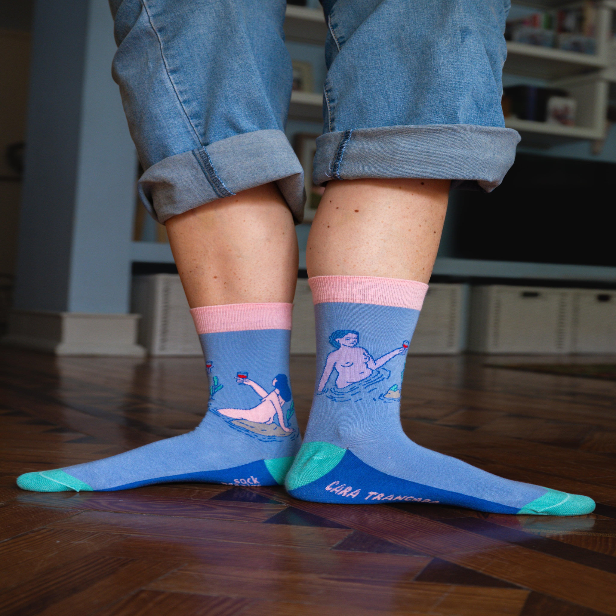 Voir la diapositive 5 : SOCK AFFAIRS Chaussettes coton bio conversations, cara trancada