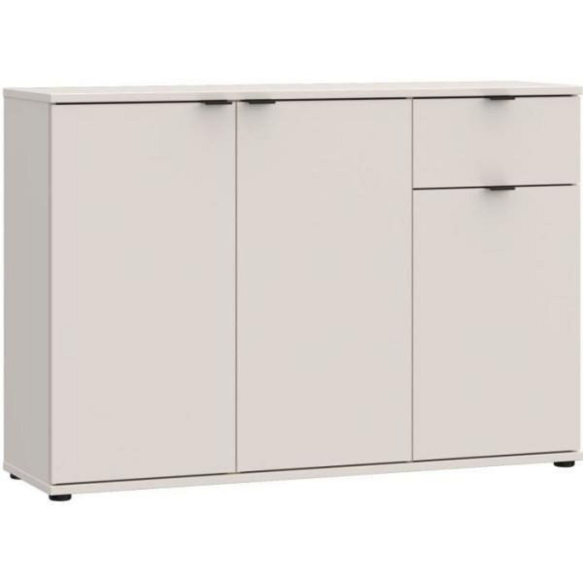 MARKET24 Commode - GANYMEDE - 3 portes - 1 tiroir - Sable - 119,8 x 34,1 x 82,3 cm