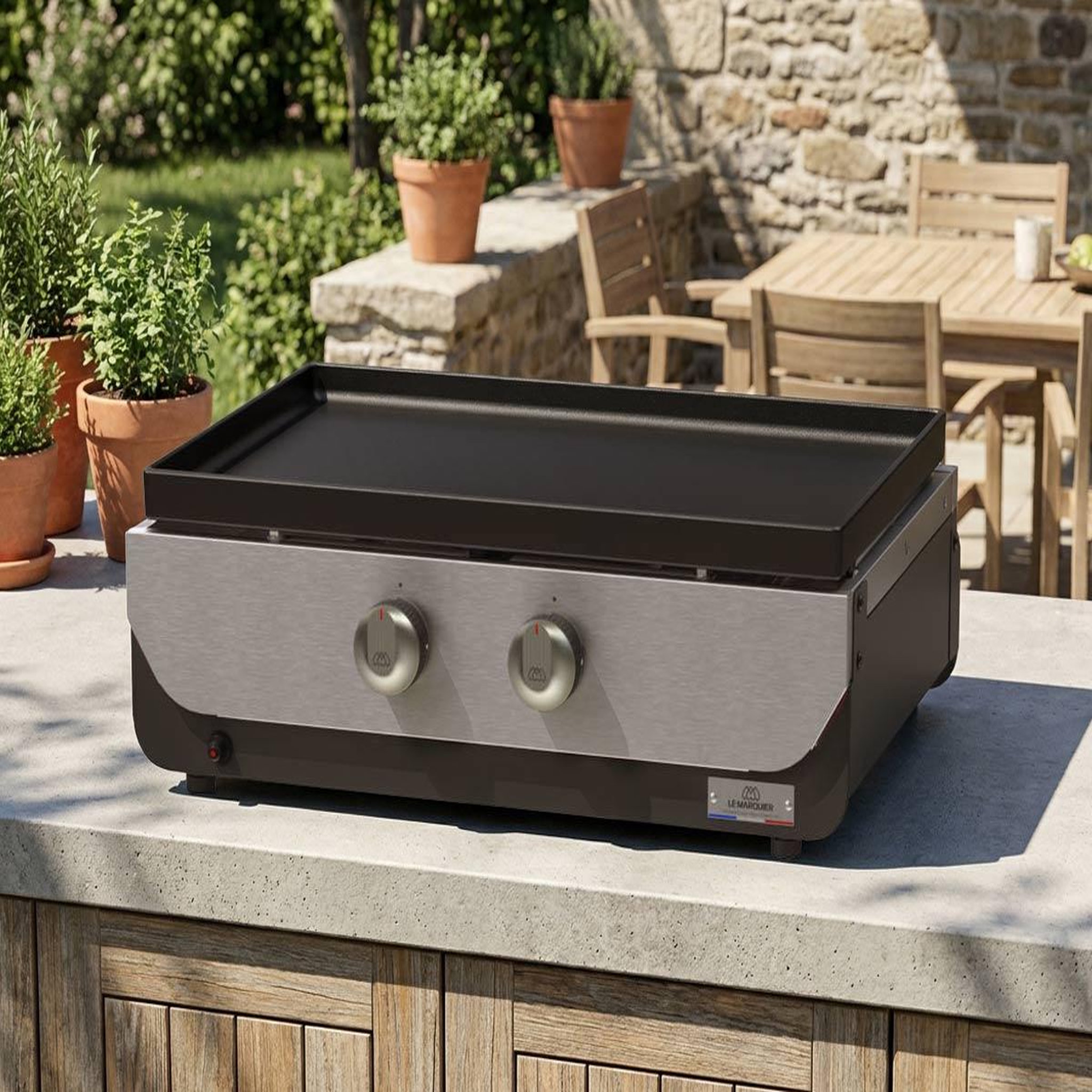 Voir la diapositive 2 : Le marquier Plancha gaz original gaz 260 duo plog260dpv2