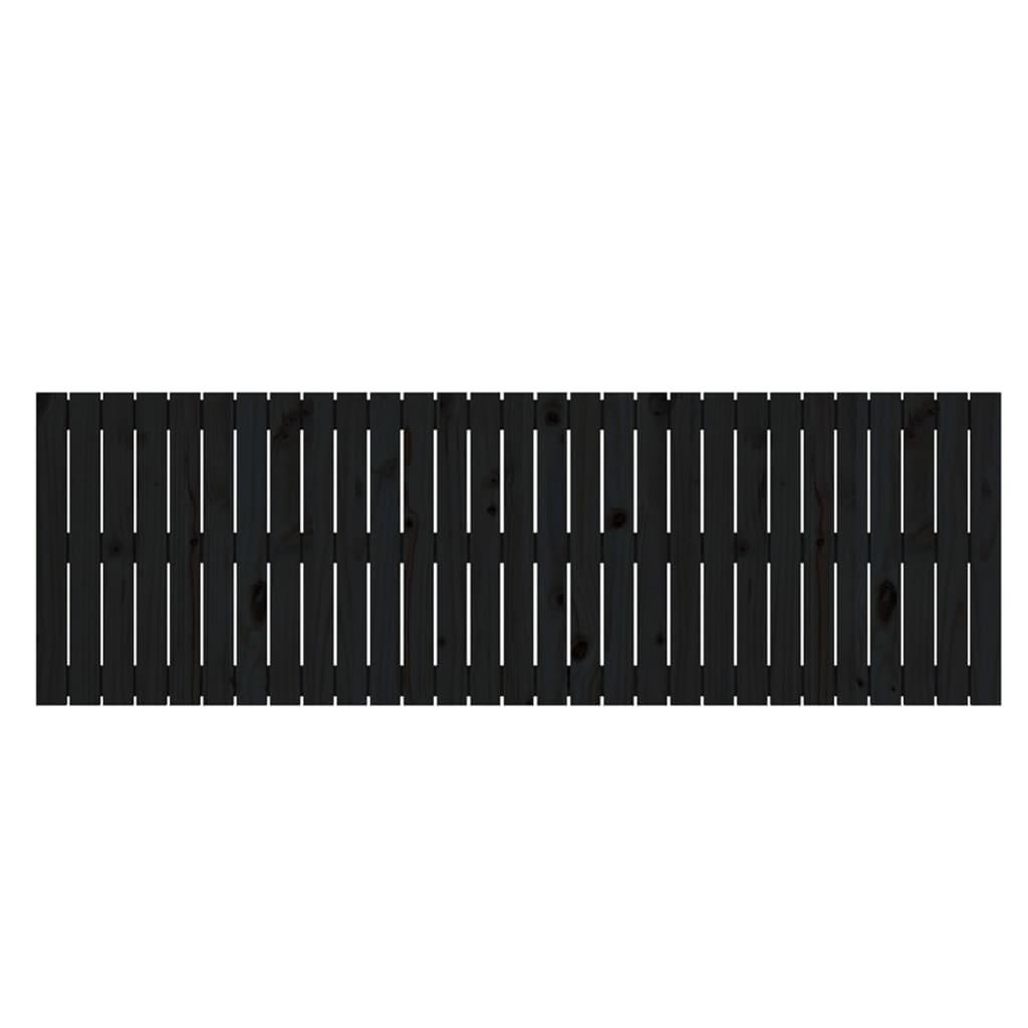 Voir la diapositive 4 : VIDAXL Tete de lit murale Noir 185x3x60 cm Bois massif de pin