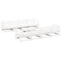 Voir la diapositive 2 : VIDAXL Salon de jardin 9 pcs blanc bois de pin massif