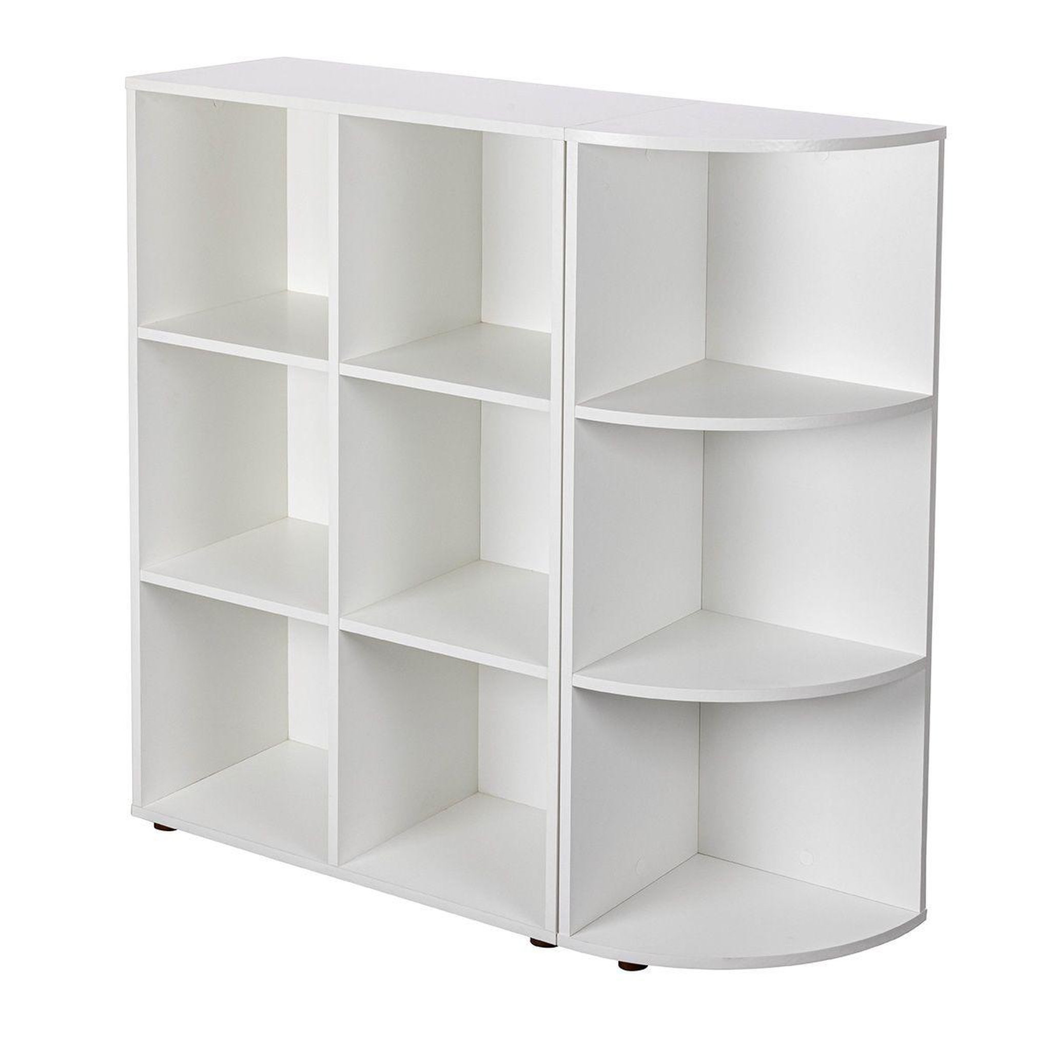Voir la diapositive 6 : Paris Prix Étagère d'Angle 3 Niveaux  Jake  110cm Blanc