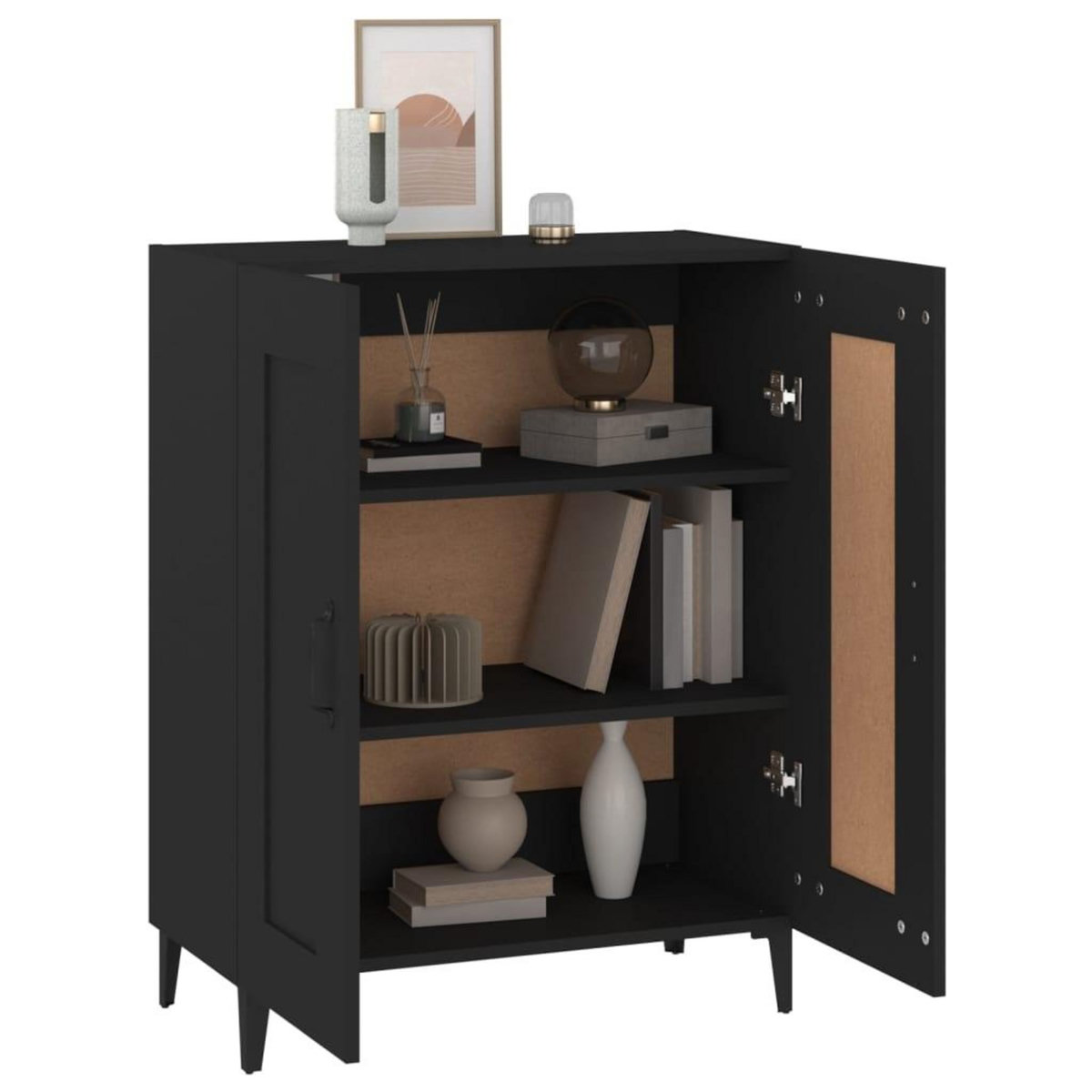 VIDAXL Buffet Noir 69,5x34x90 cm Bois d'ingenierie