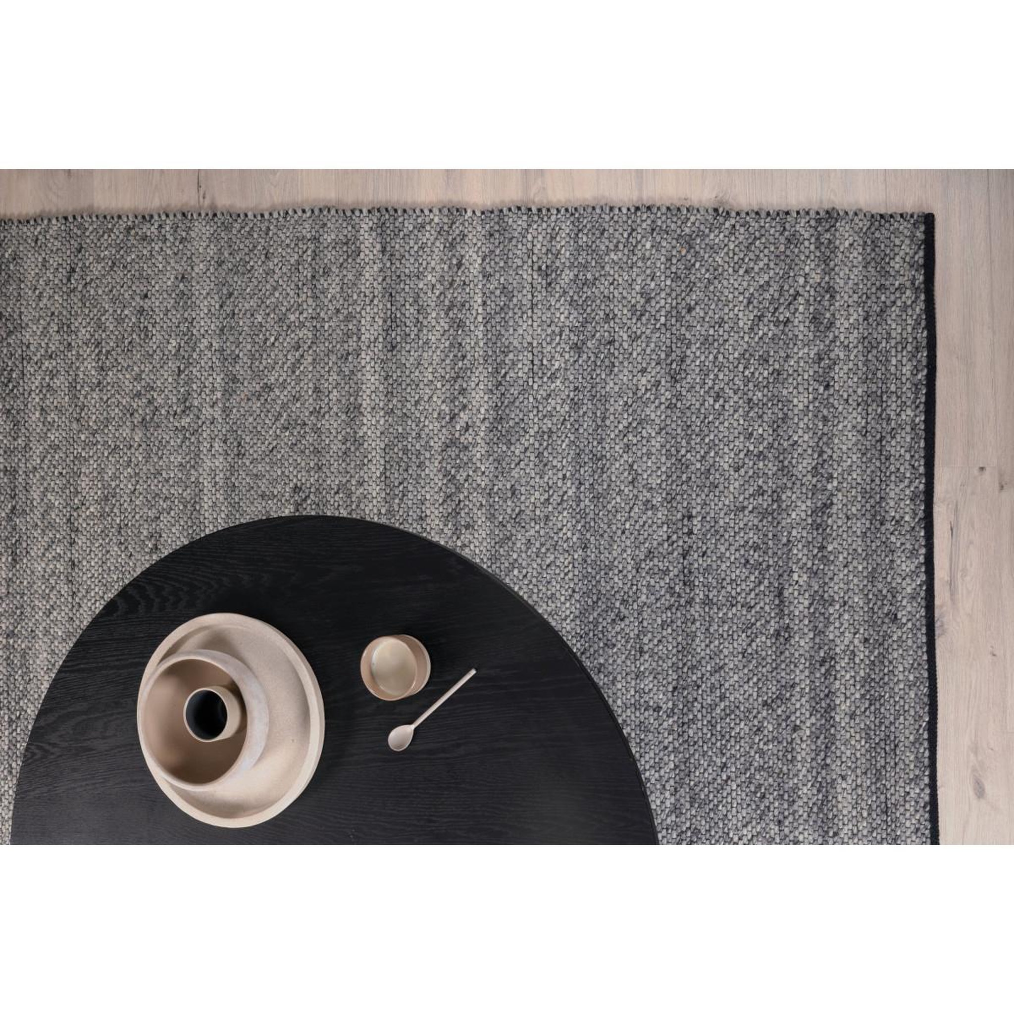 Voir la diapositive 3 : Paris Prix Tapis déco en laine  ganga  251x353cm argent