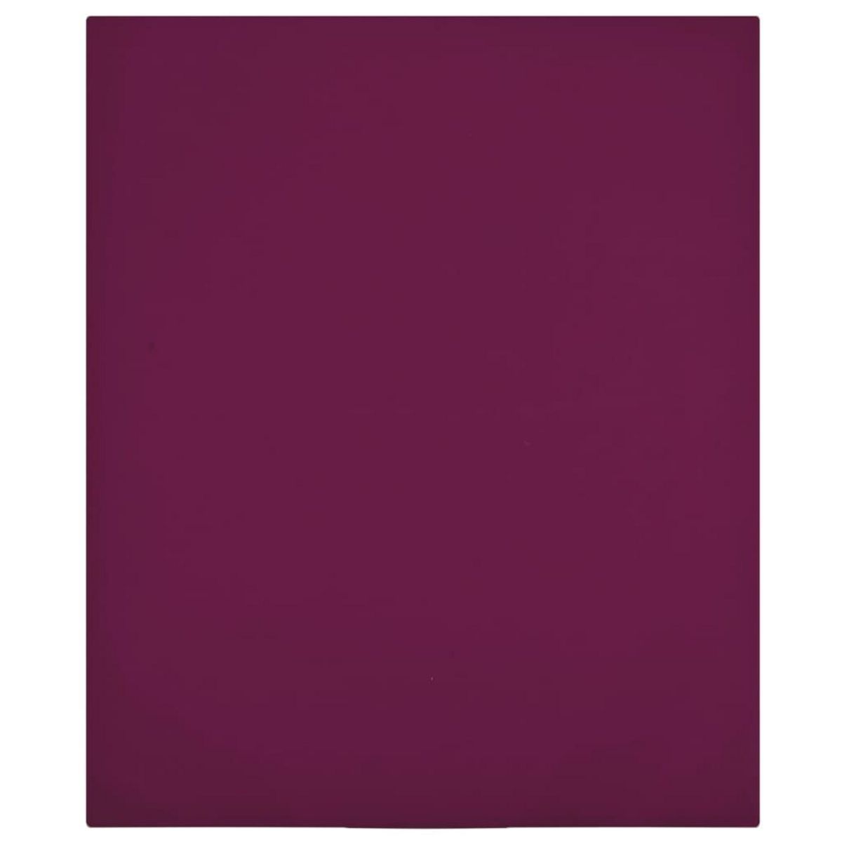 VIDAXL Draps-housses Jersey 2 pcs Bordeaux 90x200 cm Coton