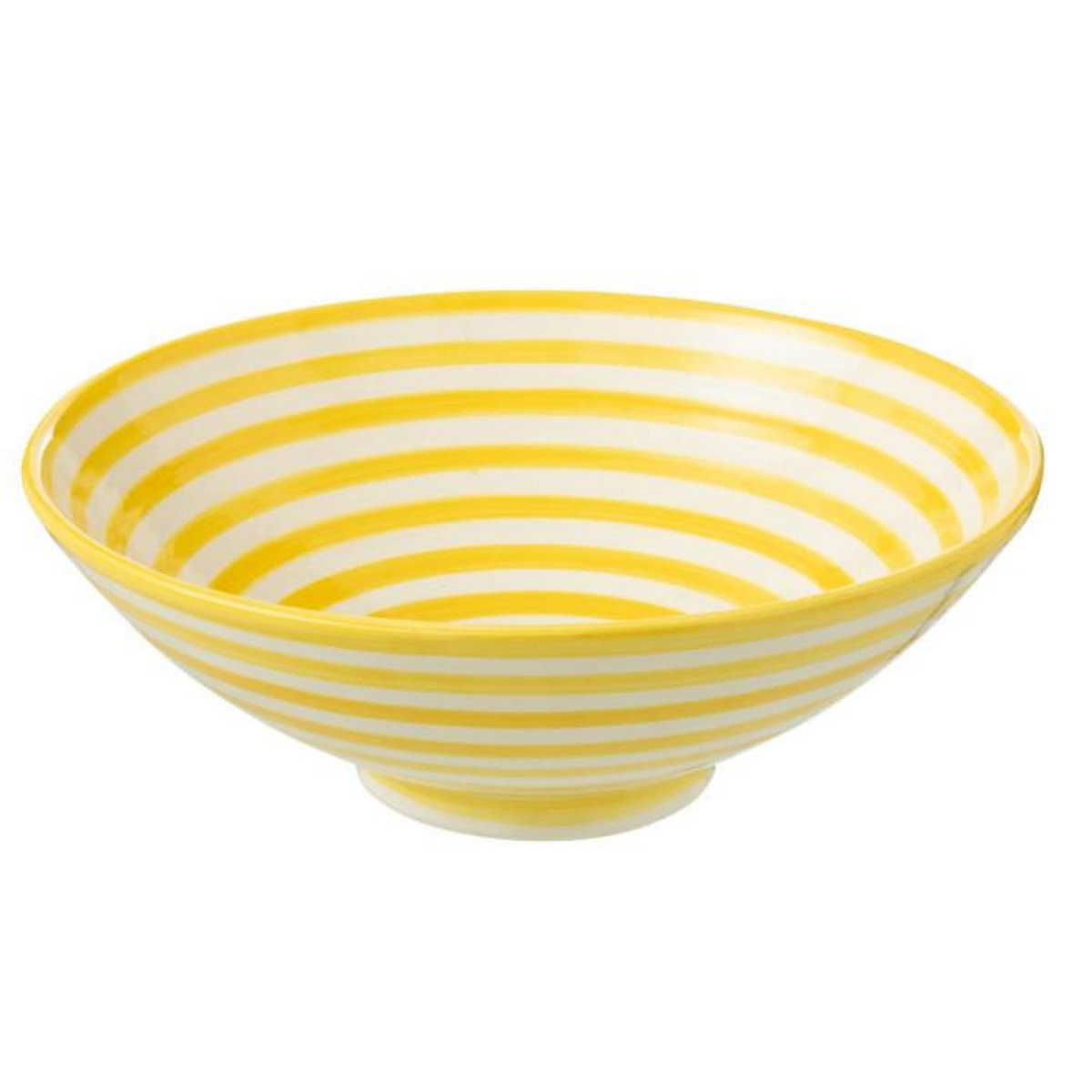 Paris Prix Saladier en Céramique  Granada Rayure  40cm Jaune