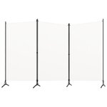 VIDAXL Cloison de separation 3 panneaux Blanc 260x180 cm Tissu