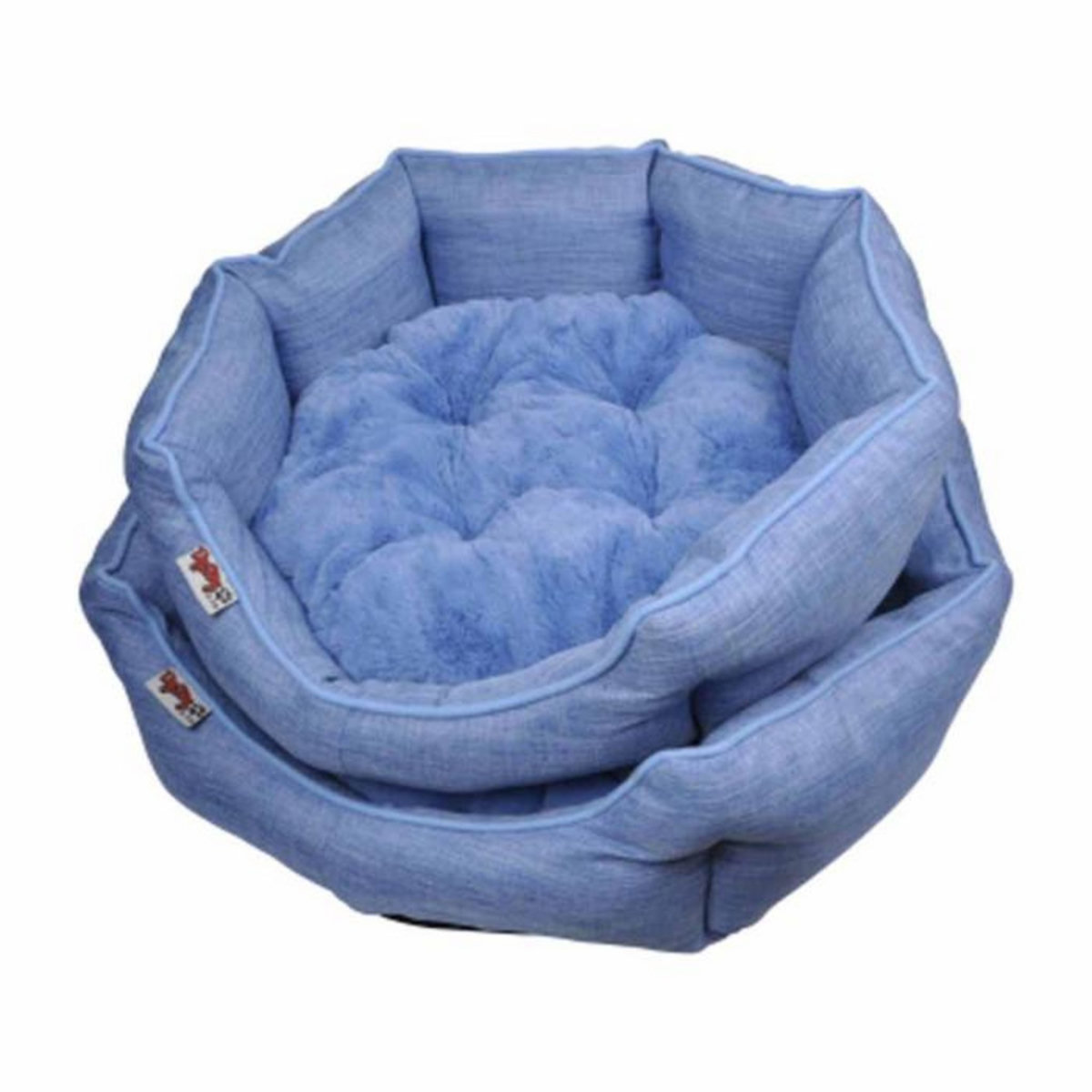Paris Prix Lot de 2 Paniers Ronds Chien & Chat  Newton  60cm Bleu