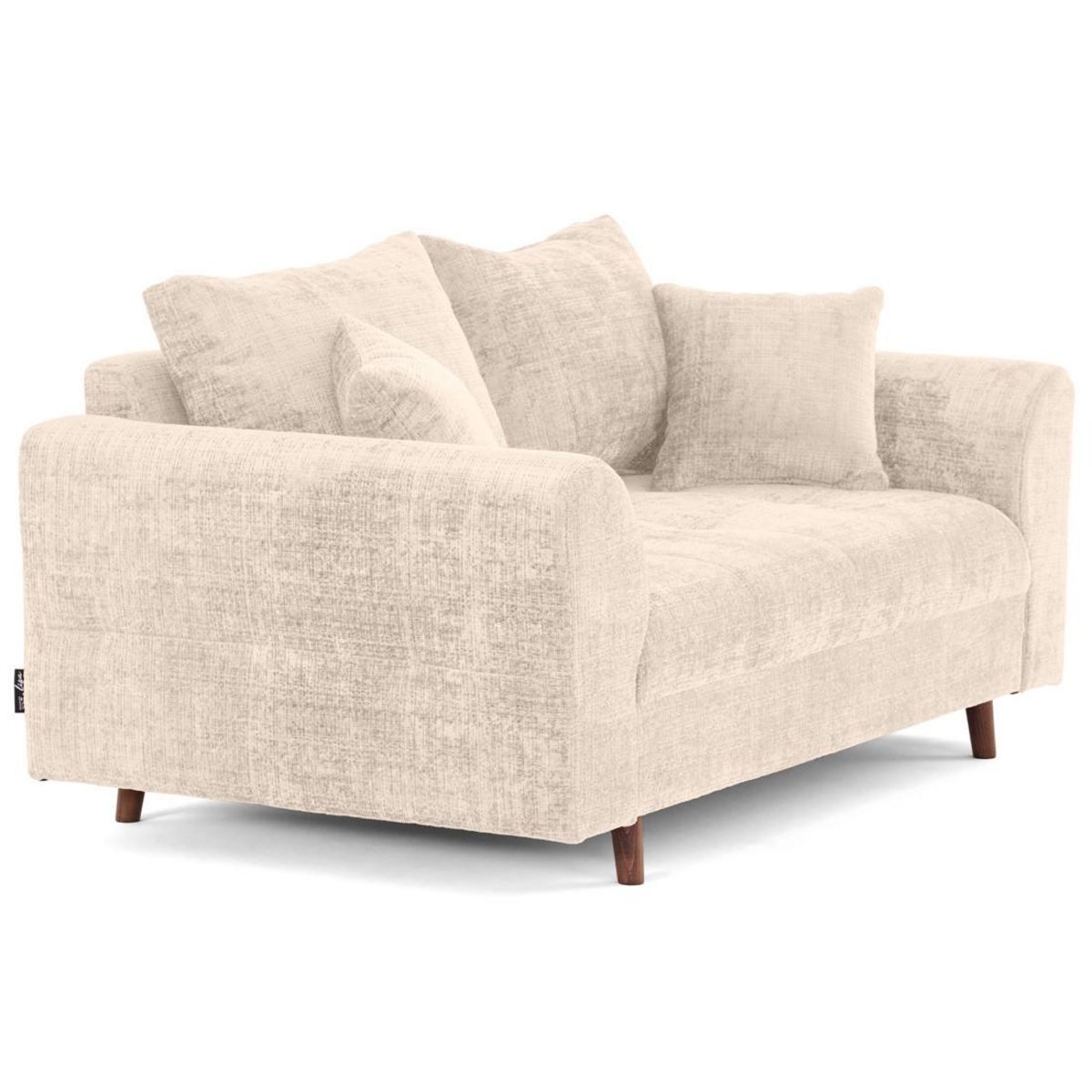 LISA DESIGN Rune - canapé droit 2 places en velours texturé