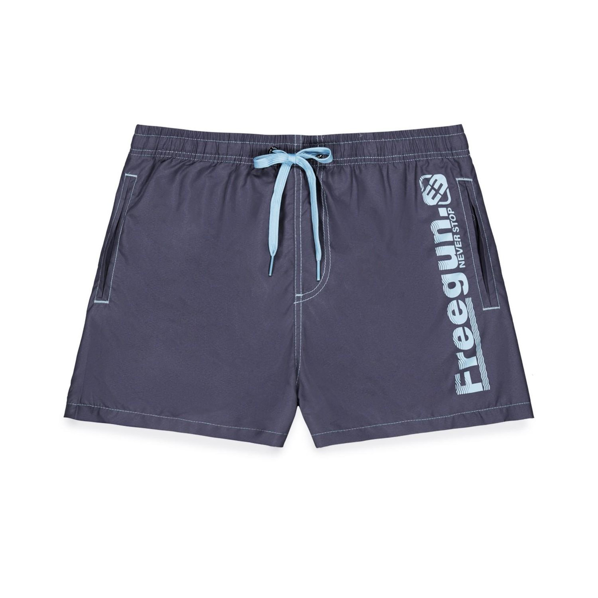Voir la diapositive 1 : FREEGUN Boardshort court garçon avec ceinture demi-élastiquée