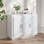 Voir la diapositive 1 : VIDAXL Buffet blanc 92x35x75 cm bois d'ingenierie