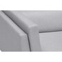 Canapé d'angle droit avec tétières en tissu et pieds métal 4 places LULU