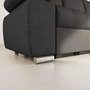 Voir la diapositive 4 : BEST MOBILIER Bianca - canapé d'angle droit 4 places convertible avec coffre en tissu texturé