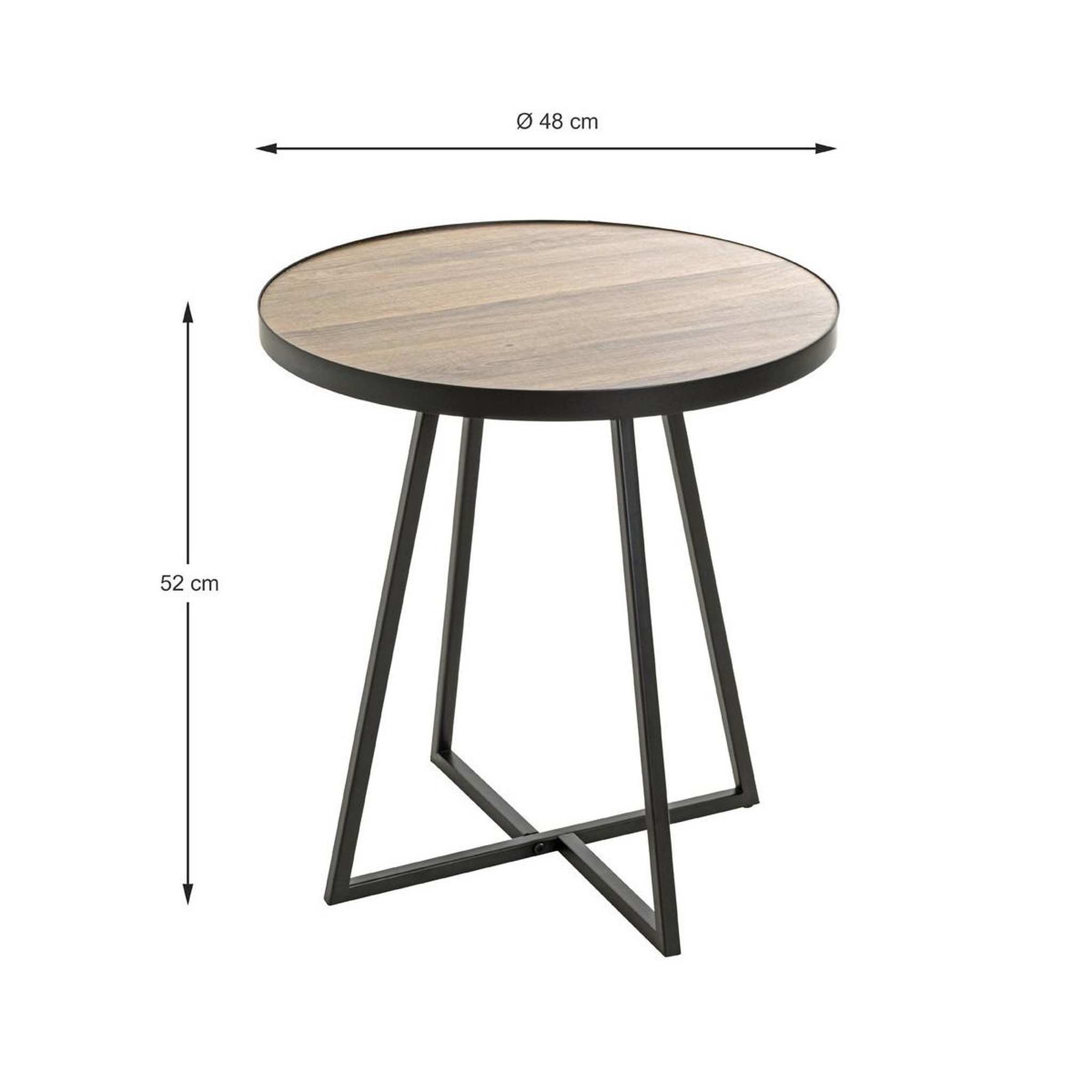 Voir la diapositive 3 : Paris Prix Table d'appoint design  doliba  52cm noir & chêne
