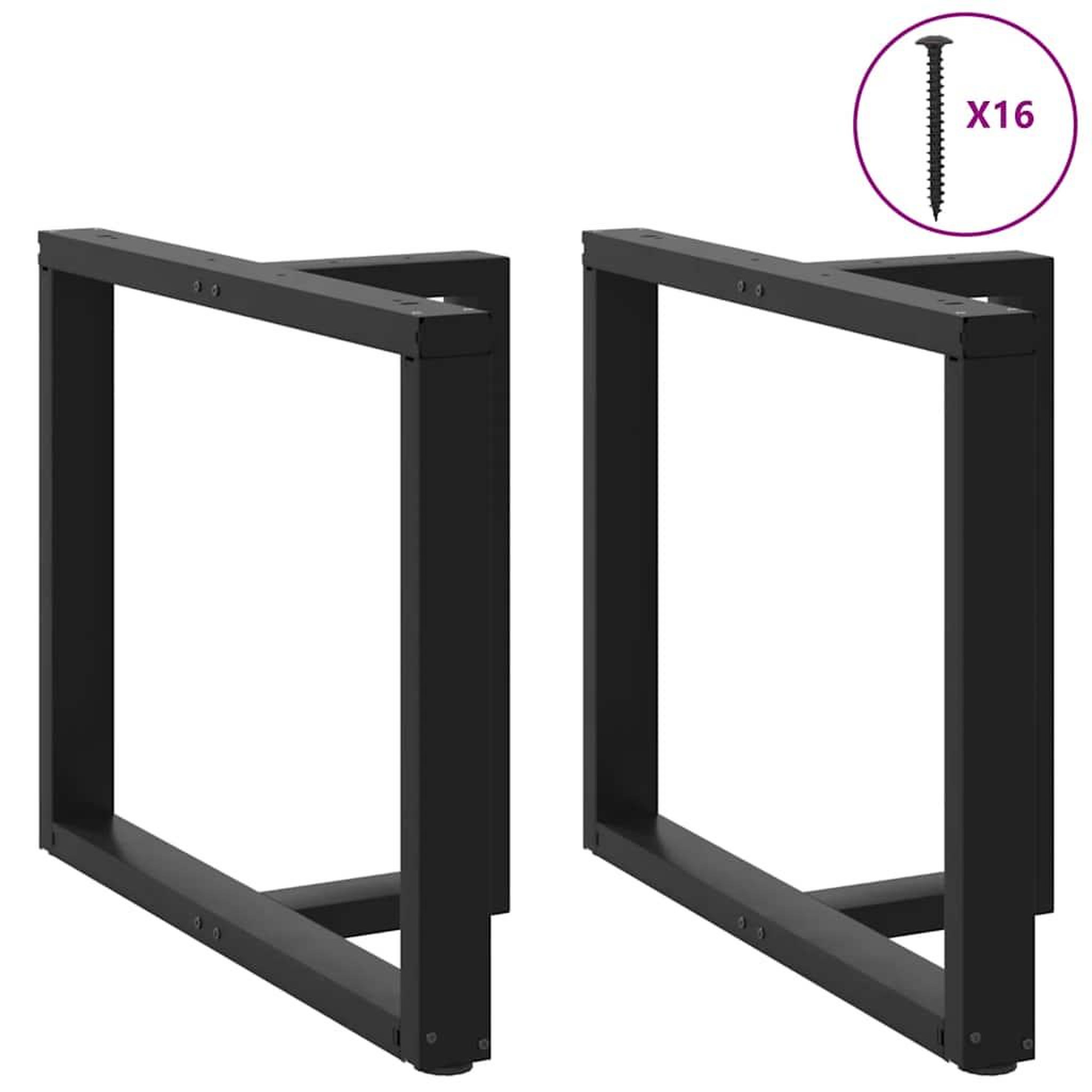 Voir la diapositive 4 : VIDAXL Pieds de table a manger forme de T 2 pcs noir 90x35x(72-73) cm