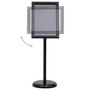 Voir la diapositive 3 : VIDAXL Support d affiche A3 sur pied Noir Alliage d aluminium