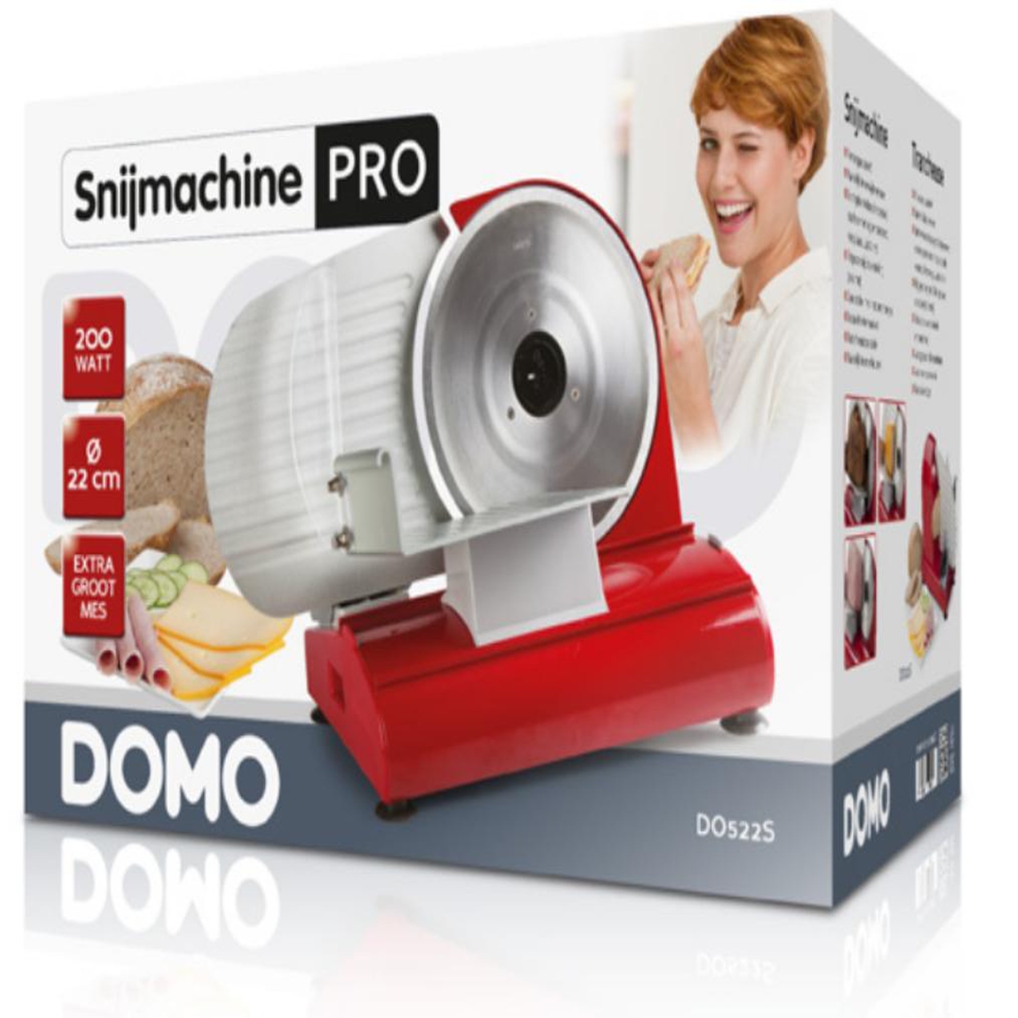 Voir la diapositive 3 : Domo Trancheuse électrique 200w 22cm - do522s
