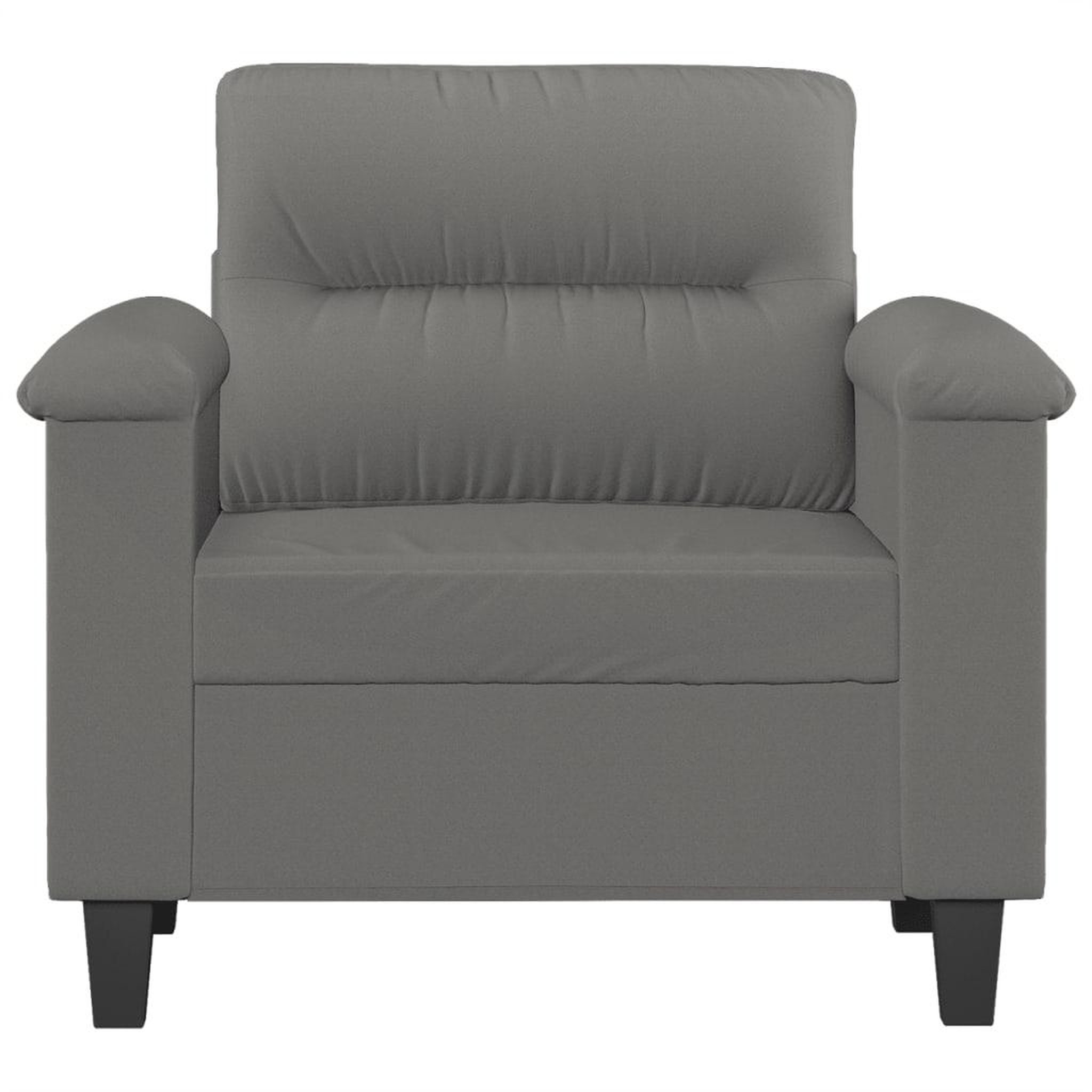 Voir la diapositive 3 : VIDAXL Fauteuil gris fonce 60 cm tissu microfibre