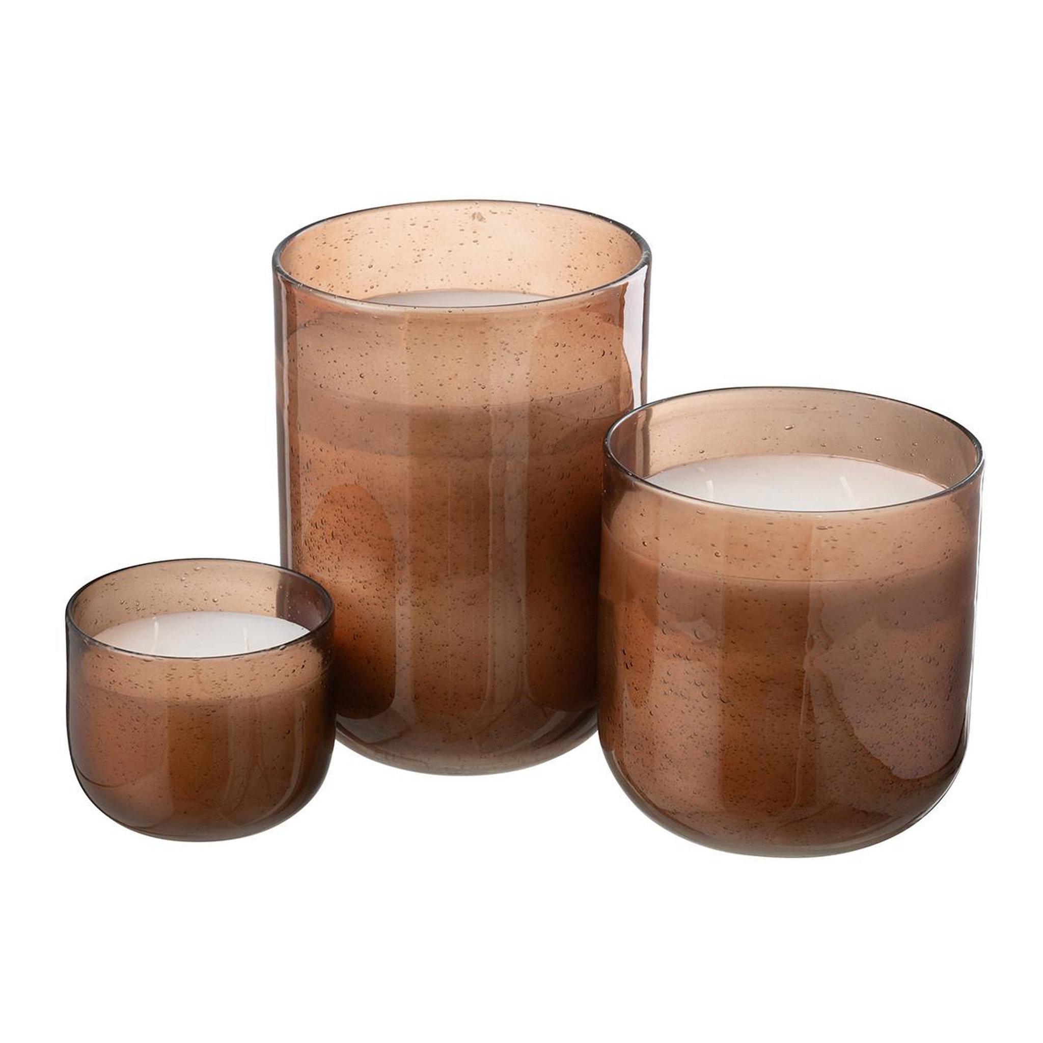 Voir la diapositive 3 : J-LINE Bougie parfumée en verre  li-ly  15cm land