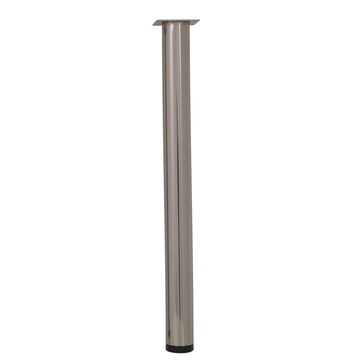 CENTRALE BRICO Pied de table cylindrique réglable acier brossé gris, de 70 à 73 cm