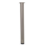 CENTRALE BRICO Pied de table cylindrique réglable acier brossé gris, de 70 à 73 cm