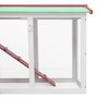 Voir la diapositive 4 : VIDAXL Clapier large d'exterieur Rouge et blanc 145x45x84 cm Bois
