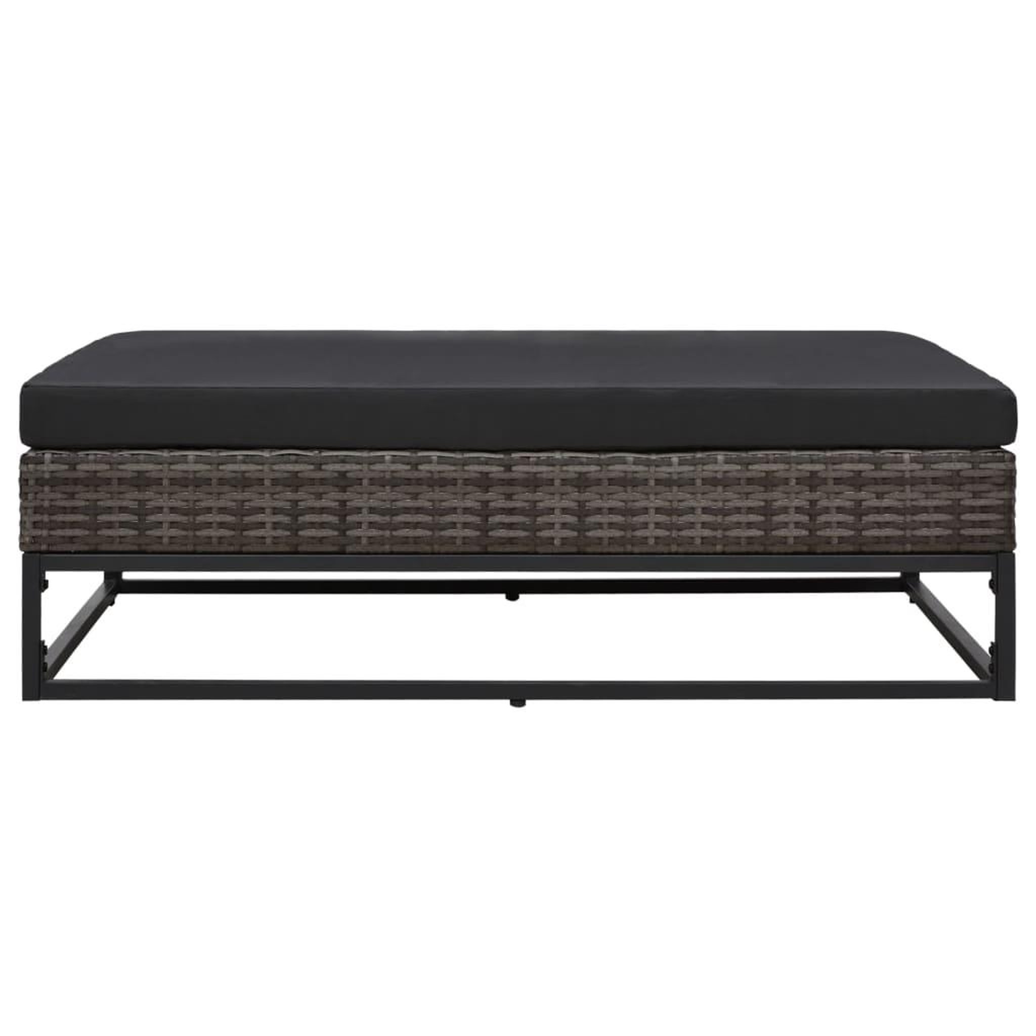 Voir la diapositive 5 : VIDAXL Salon de jardin 5 pcs avec coussins Resine tressee Gris