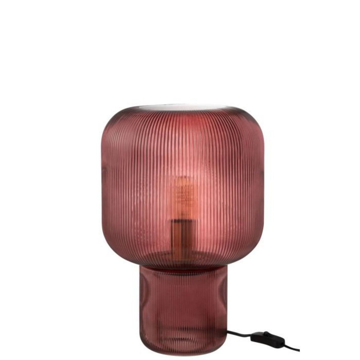 Paris Prix Lampe à Poser en Verre  Allyson  42cm Rouge