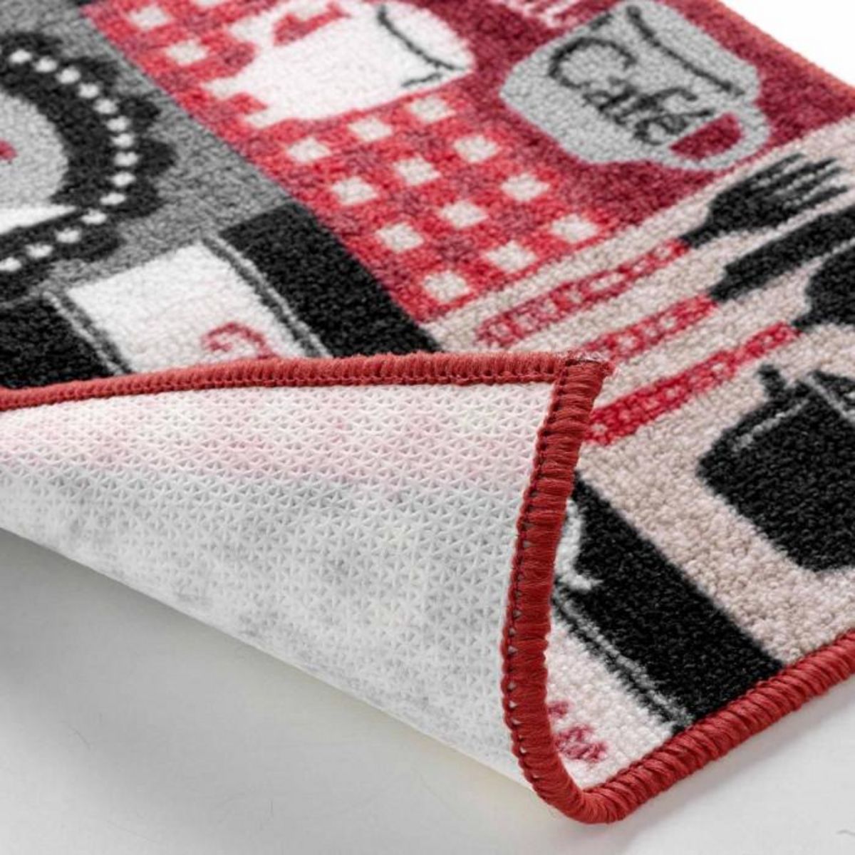 Paris Prix Tapis de Cuisine  Digital Menu  50x80cm Rouge