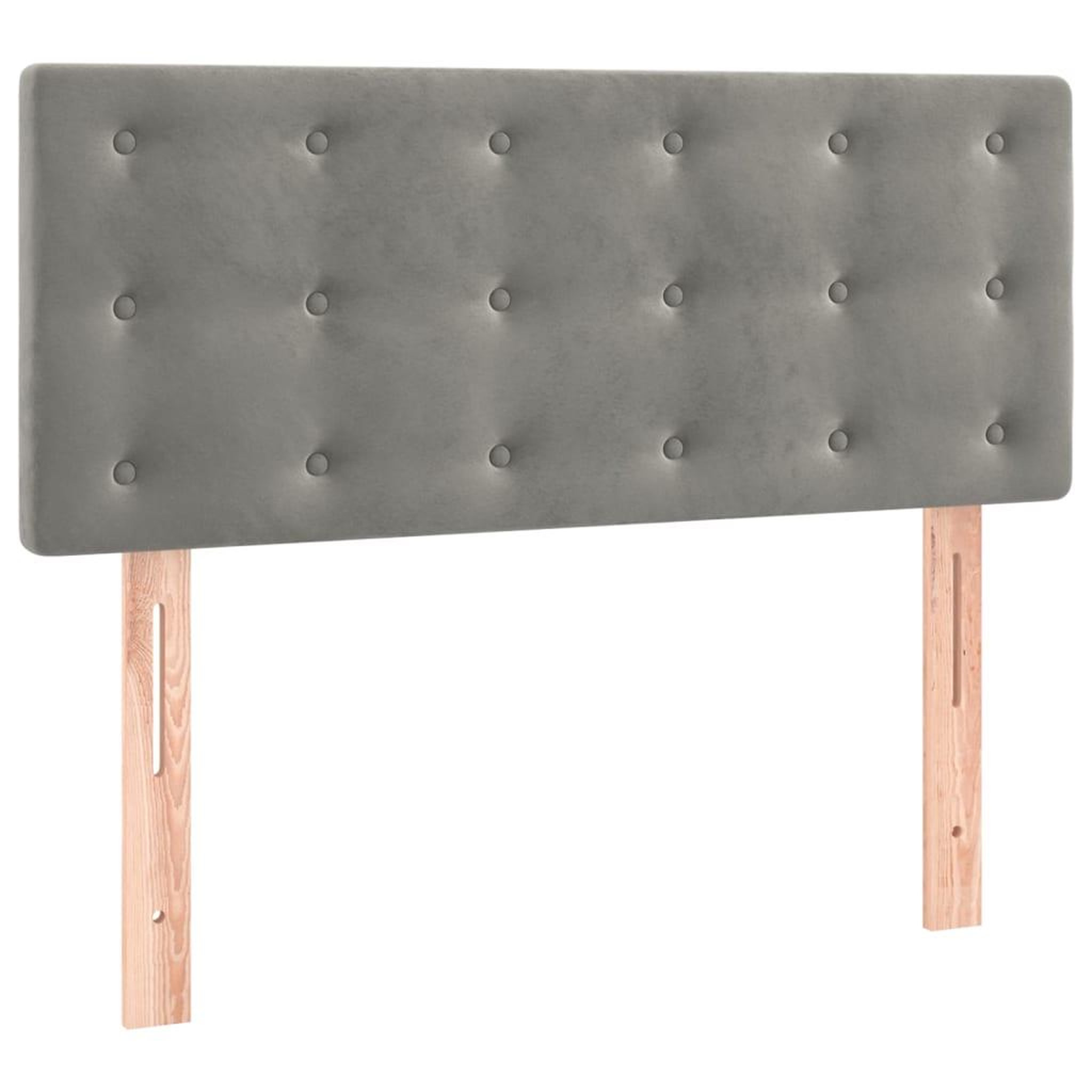 Voir la diapositive 2 : VIDAXL Tete de lit Gris clair 80x5x78/88 cm Velours