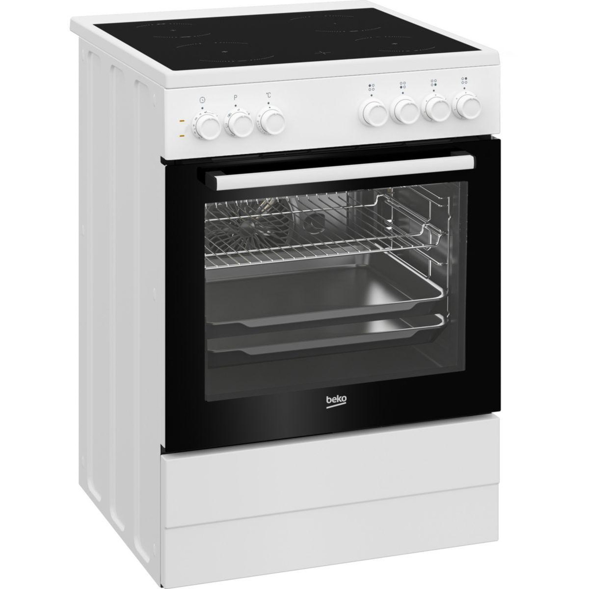 Voir la diapositive 2 : Beko Cuisinière vitrocéramique fbe67100gws