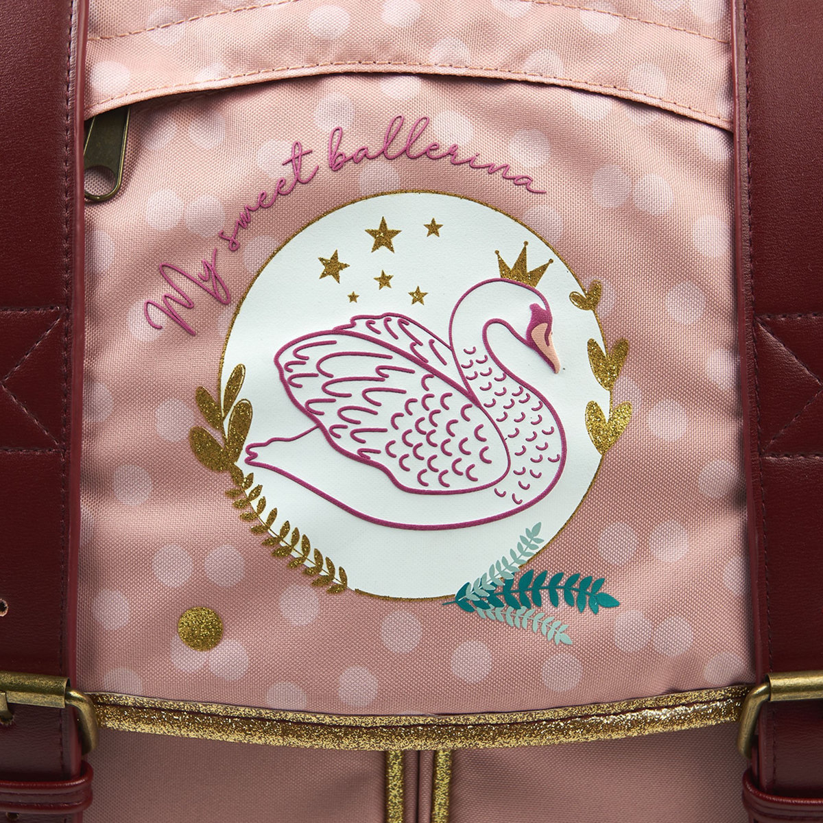 AUCHAN Cartable 38 cm CP/CE1/CE2 rose BALLERINA avec leds