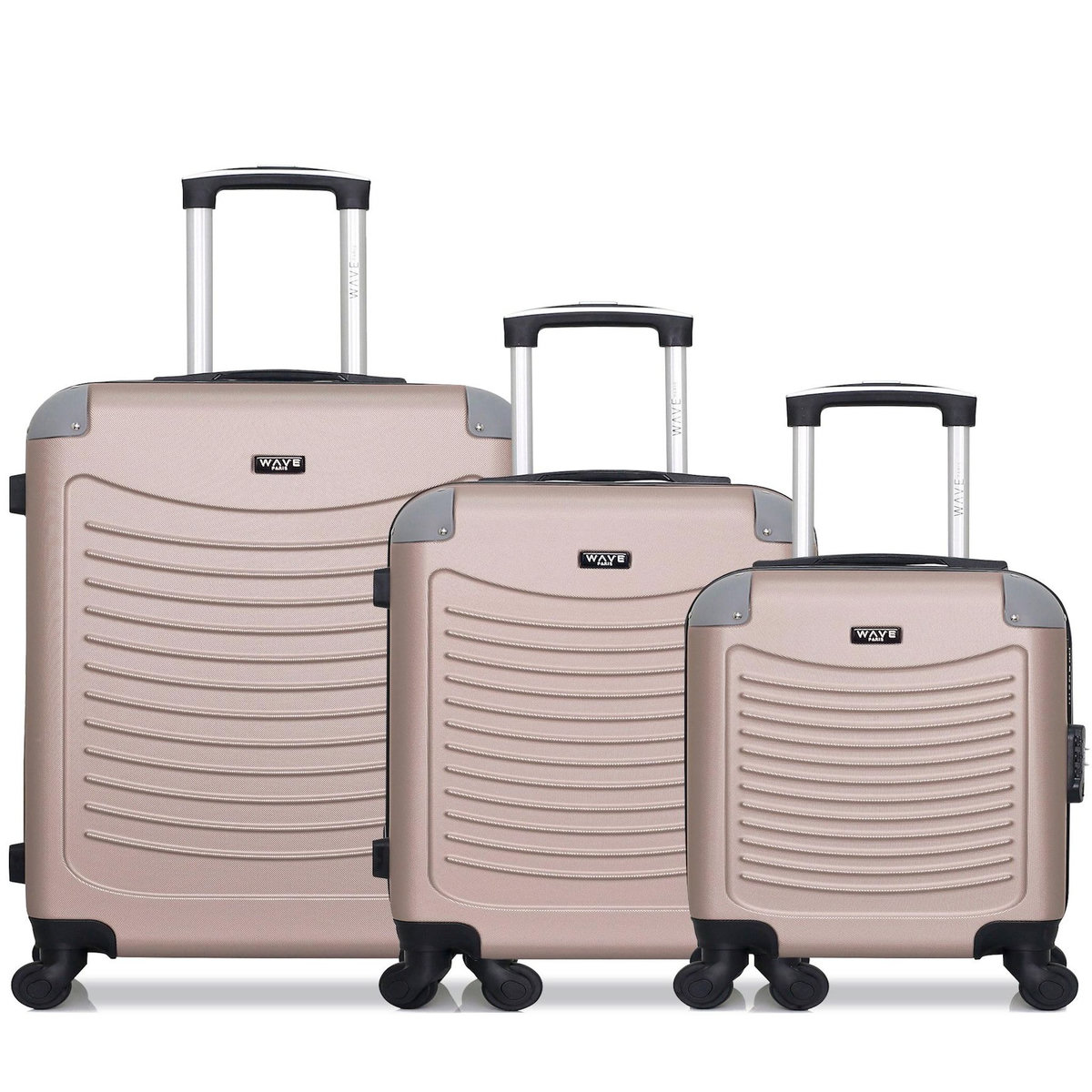 WAVE PARIS WAVE PARIS - Lot de 3 - Valise Weekend, valise cabine et valise cabine XXS CONGO