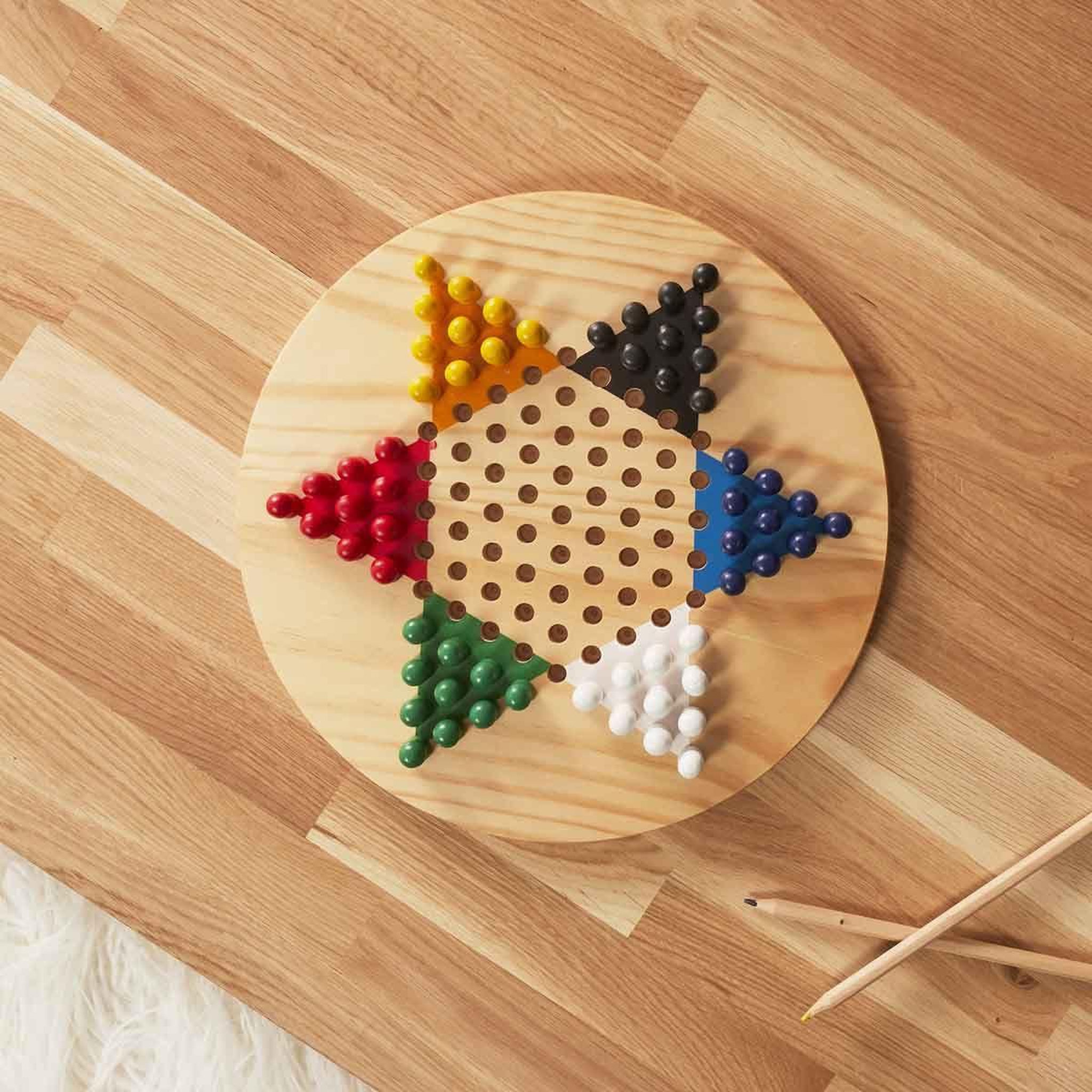 Voir la diapositive 2 : MISTER GADGET Jeu de société  dames chinoises  29cm naturel
