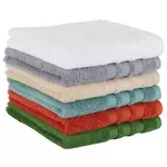 ACTUEL Maxi drap de bain uni en coton 500g. Coloris disponibles : Blanc, Gris, Taupe, Orange