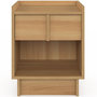 Voir la diapositive 3 : ID MARKET Lot de 2 tables de chevet ROSIE 1 tiroir et 1 niche façon hêtre design minimaliste
