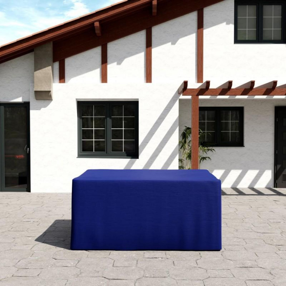 BLUMIE Housse de protection extérieure pour table rectangulaire 150x120x74 cm - Ultra résistant