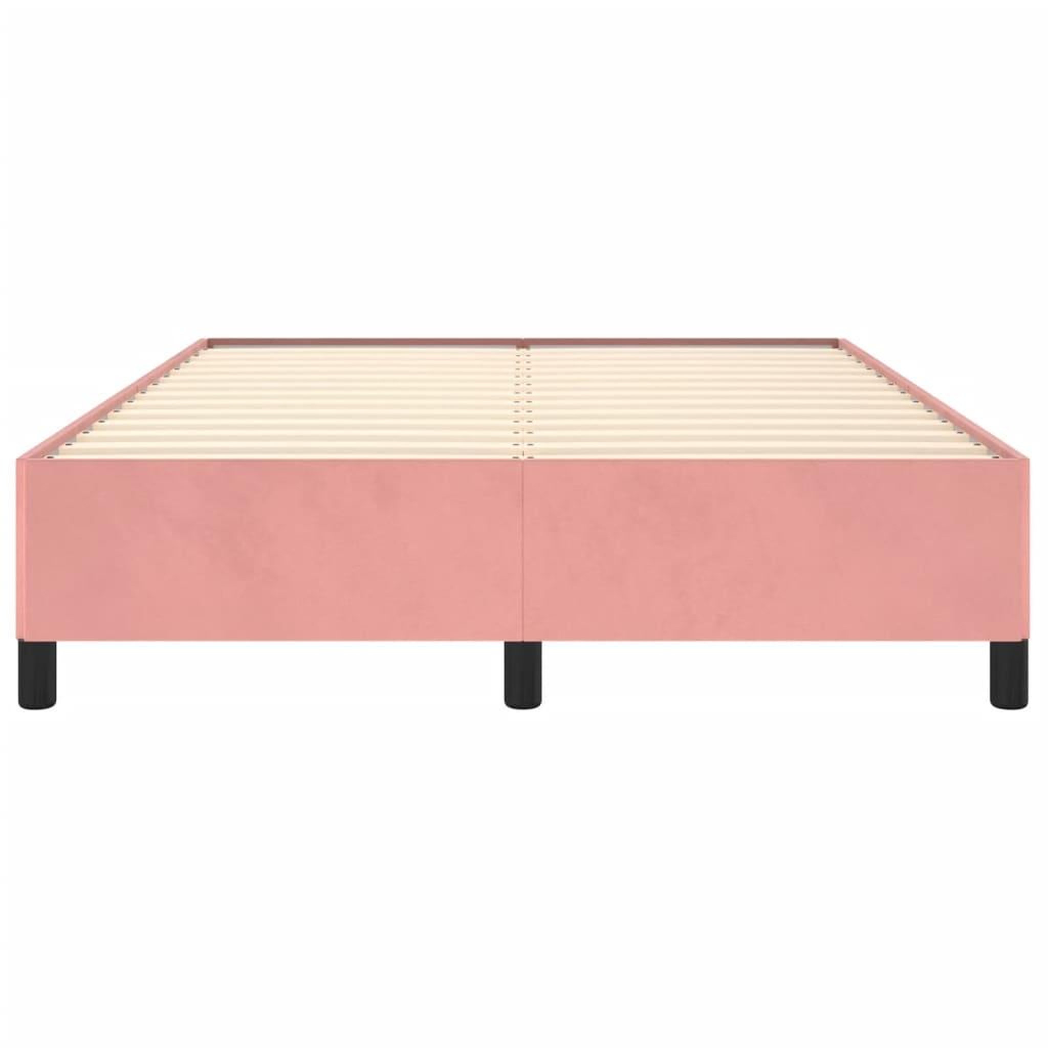 Voir la diapositive 5 : VIDAXL Cadre de lit sans matelas rose 140x200 cm velours