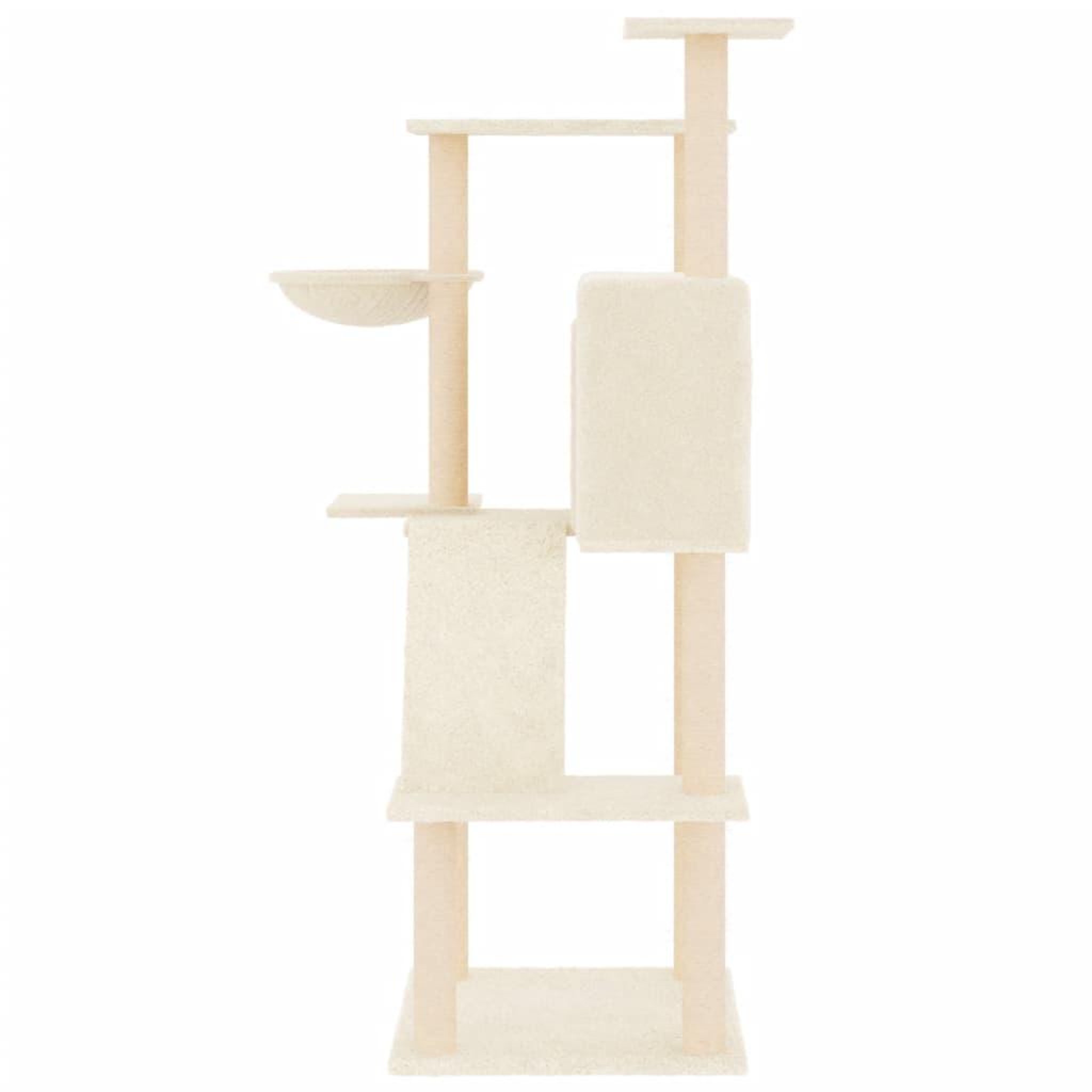 Voir la diapositive 4 : VIDAXL Arbre a chat avec griffoirs en sisal creme 143 cm