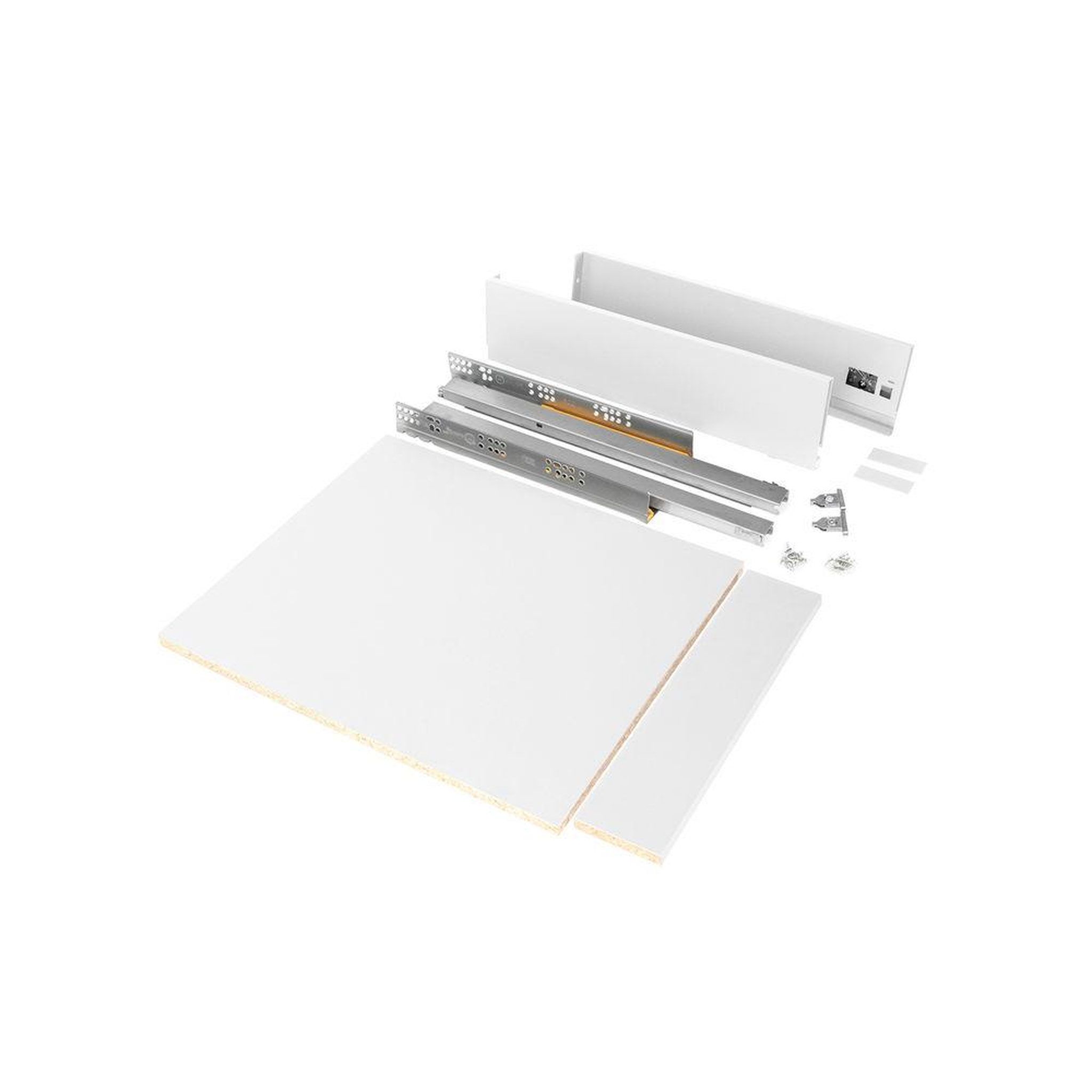 EMUCA SRL Kit de tiroir pour cuisine et salle de bain Vertex - panneaux inclus, H 93 x M 450, blanc