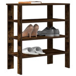 VIDAXL Étagère à chaussures chêne fumé 61x32x70 cm bois d ingénierie