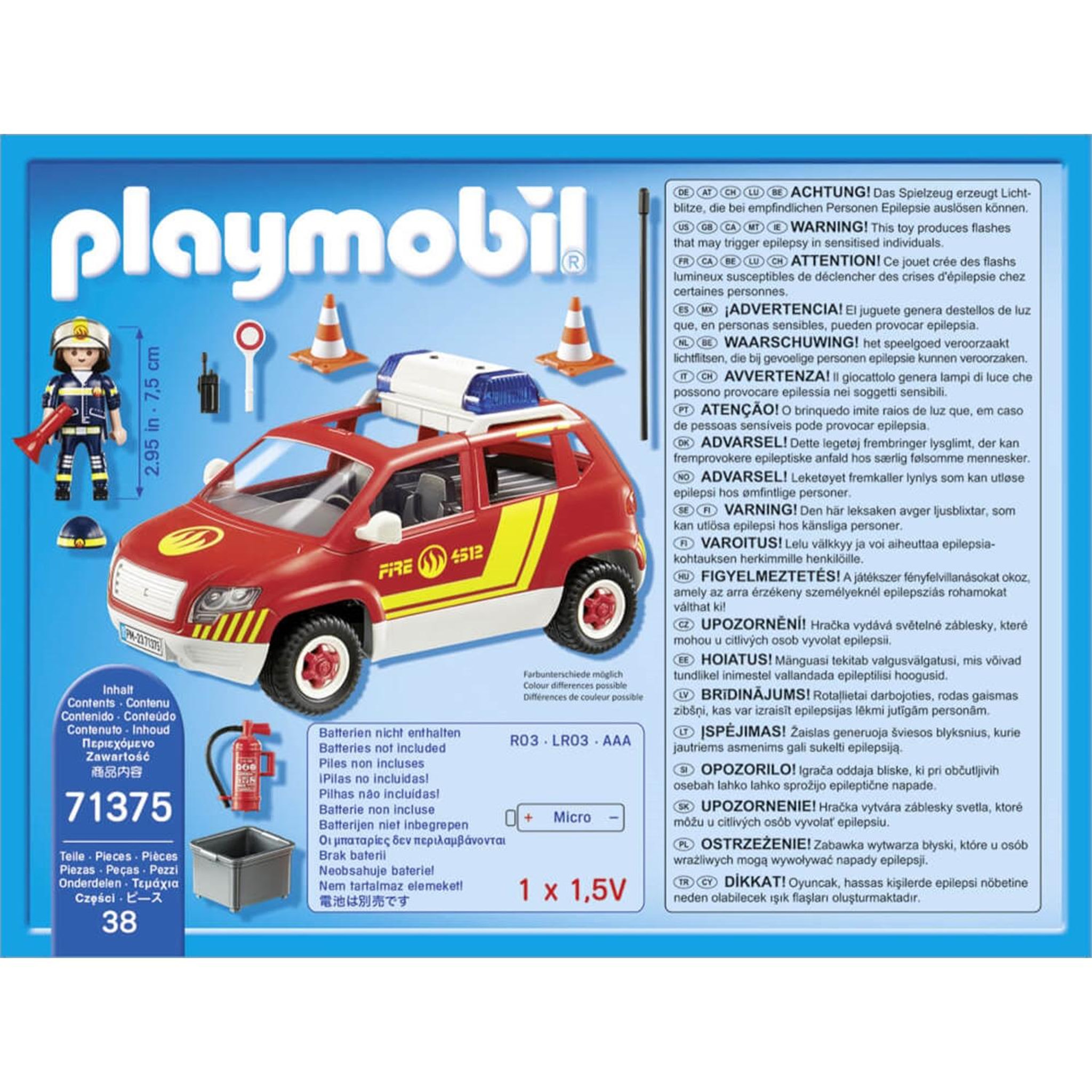 Voir la diapositive 5 : PLAYMOBIL City Action Véhicule de pompiers avec son et lumière