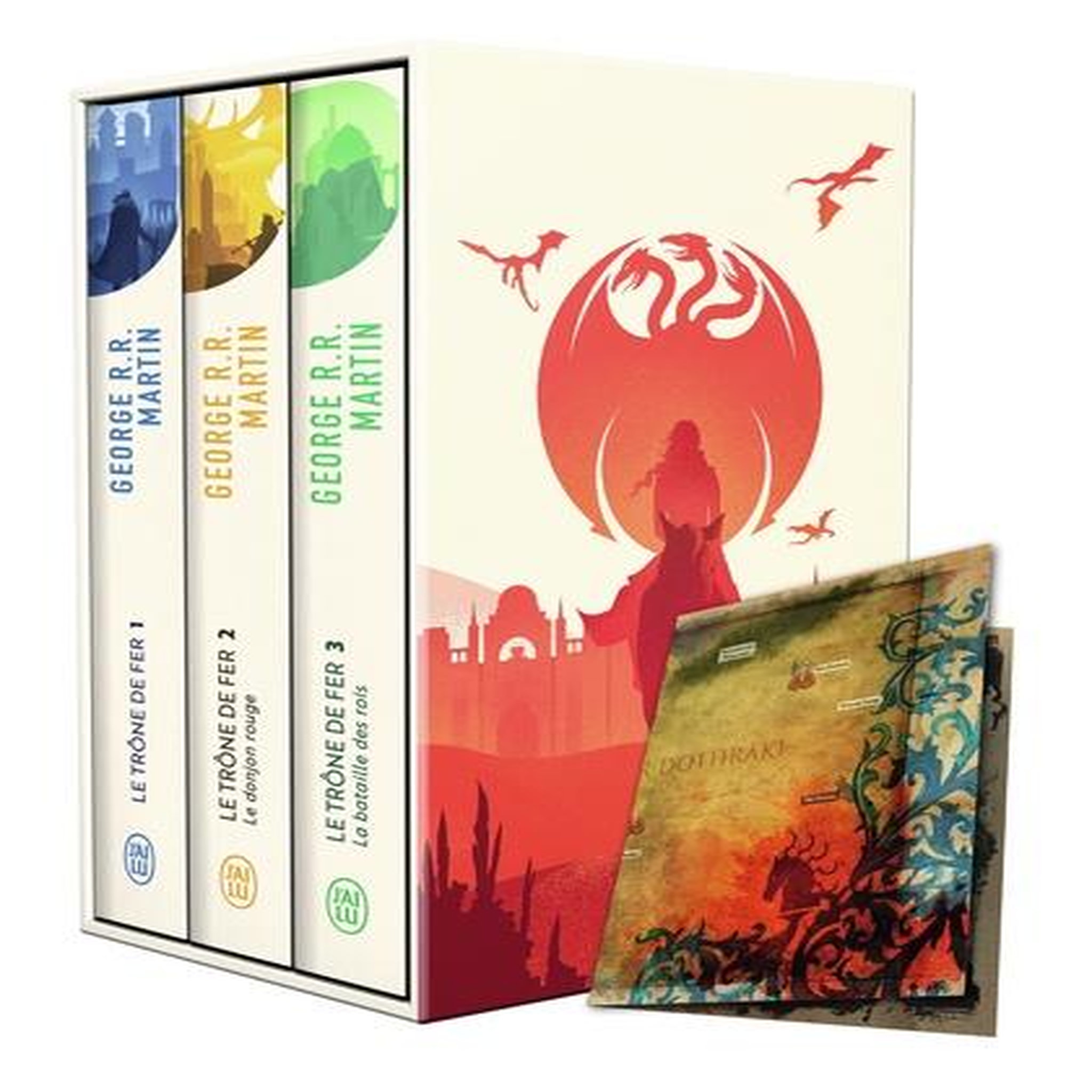 LE TRONE DE FER (A GAME OF THRONES) : COFFRET EN 3 VOLUMES. TOME 1, LE TRONE DE FER ; TOME 2, LE DONJON ROUGE ; TOME 3, LA BATAILLE DES ROIS. AVEC UNE CARTE, Martin George R. R.