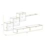Voir la diapositive 3 : Paris Prix Meuble TV Mural Design  Switch XX  330cm Noir & Blanc