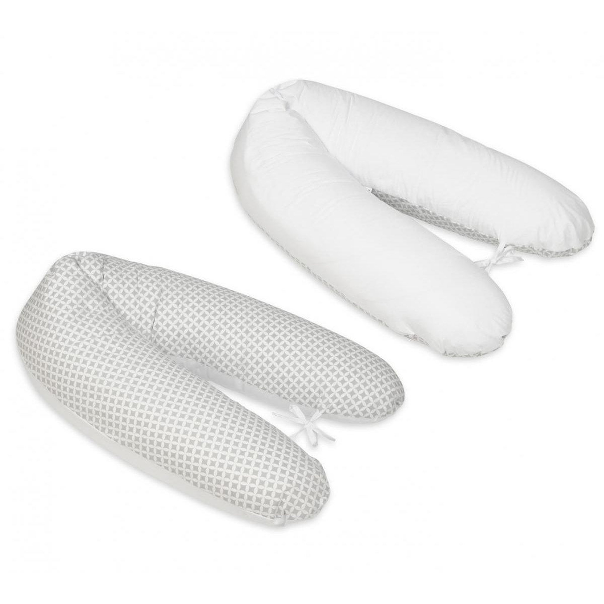 VELINDA Coussin maternité pre/post natal usages multiples carreaux gris – blanc