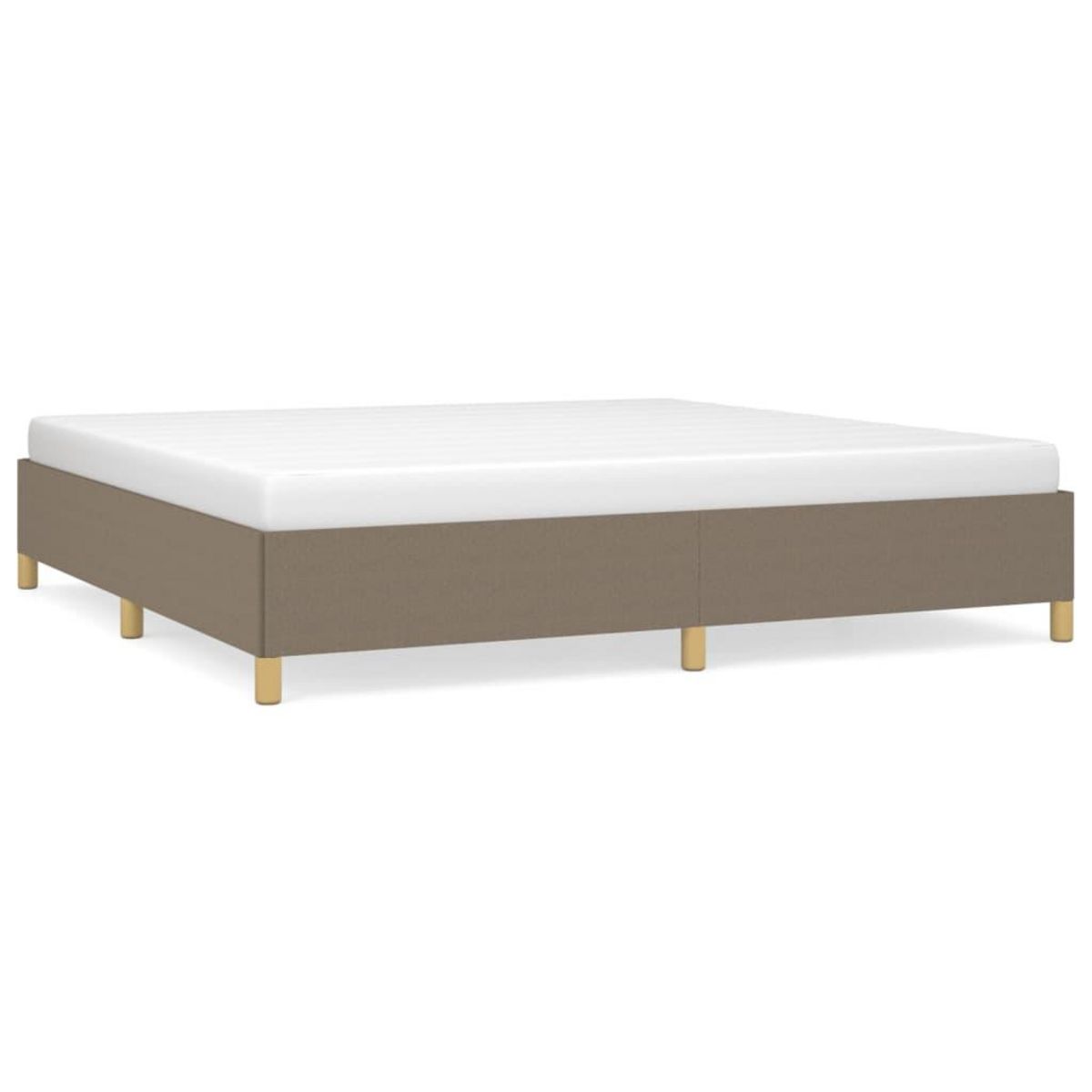 VIDAXL Cadre de lit sans matelas taupe 200x200 cm tissu
