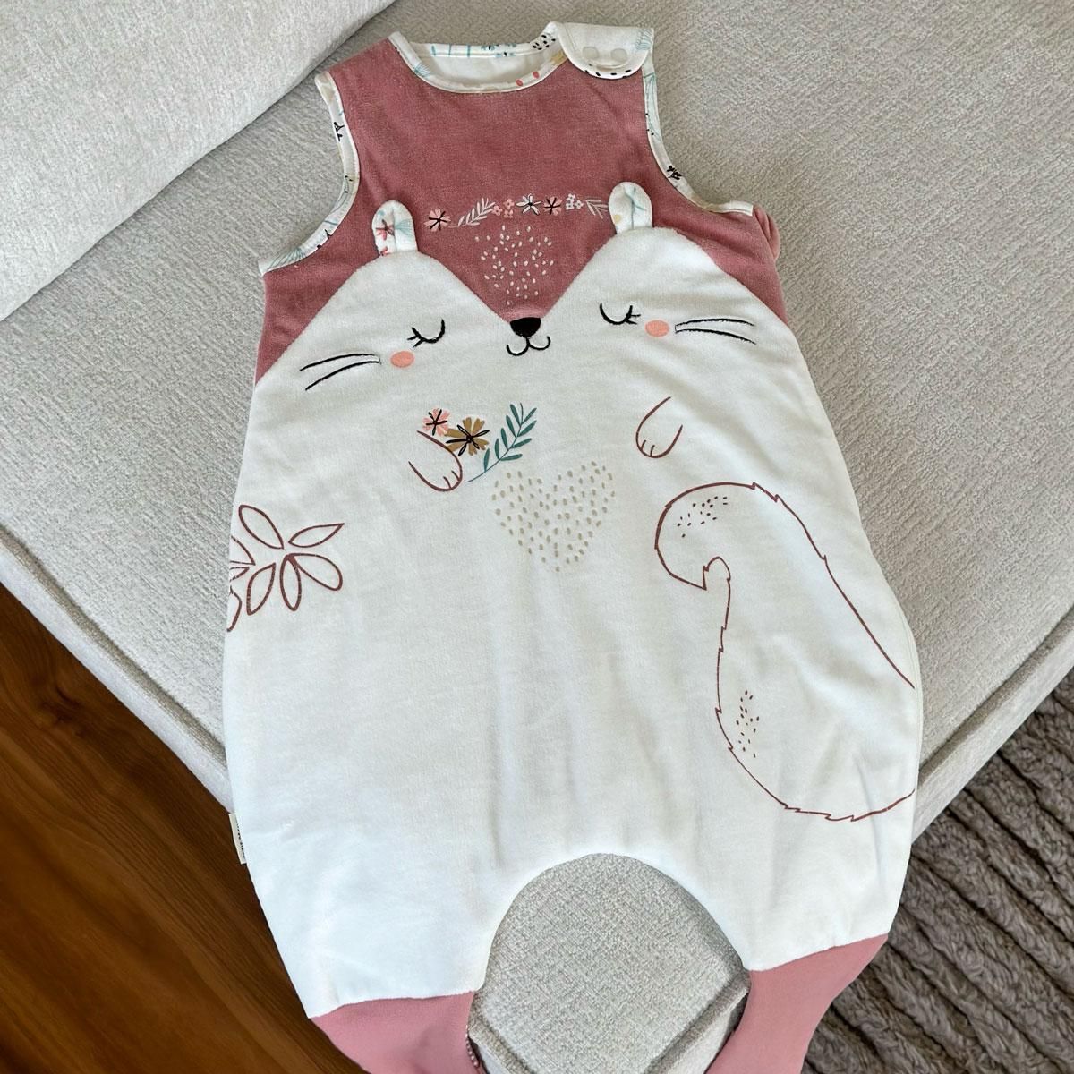 Petit Béguin Turbulette TOG 2 en velours avec pieds retroussables Bloom