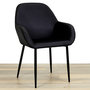 Voir la diapositive 5 : The Home Deco Factory 2 Fauteuils de table design velours Giulia