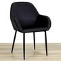 Voir la diapositive 5 : The Home Deco Factory 2 Fauteuils de table design velours Giulia