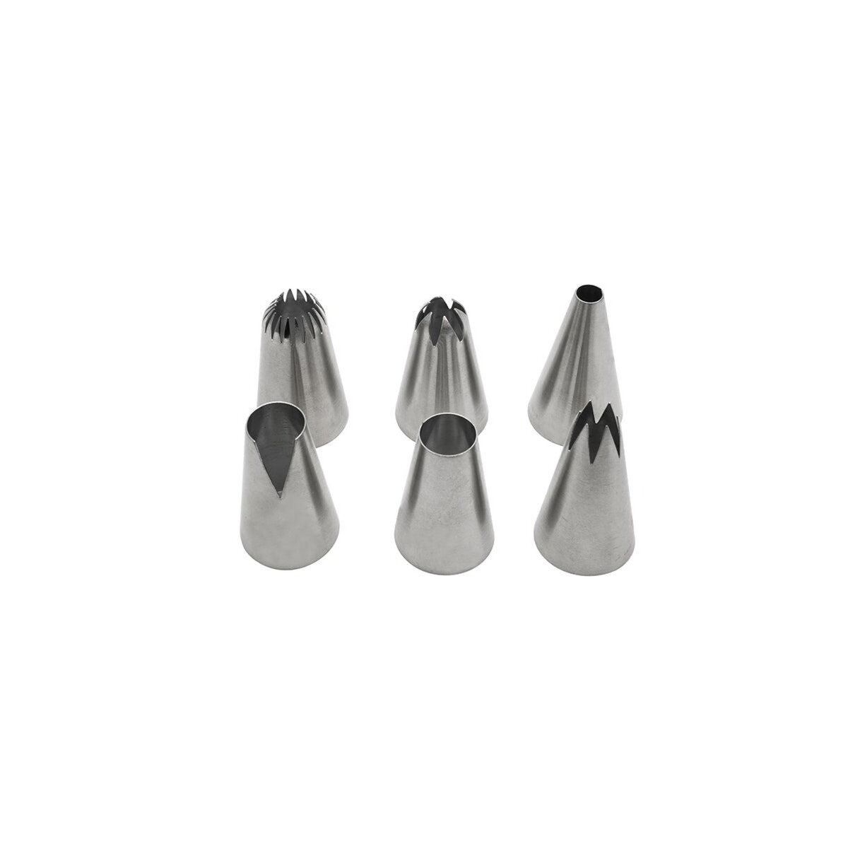ZENKER Lot de 6 douilles à pâtisserie en inox grand modèle Zenker Smart Pastry